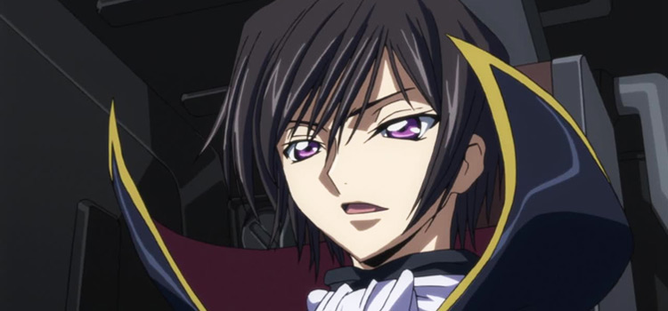 LeLouch Lamperouge Closeup Screenshot from Code Geass