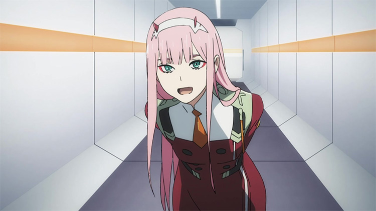 Zero Two from Darling in The Franxx anime
