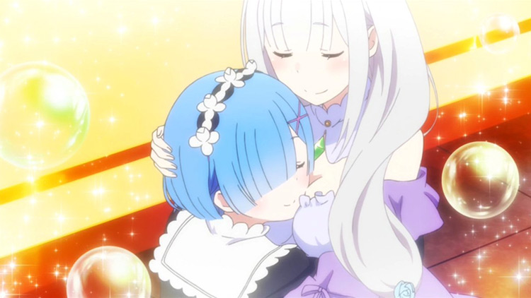 Emilia and Rem in Re:Zero - Starting Life in Another World