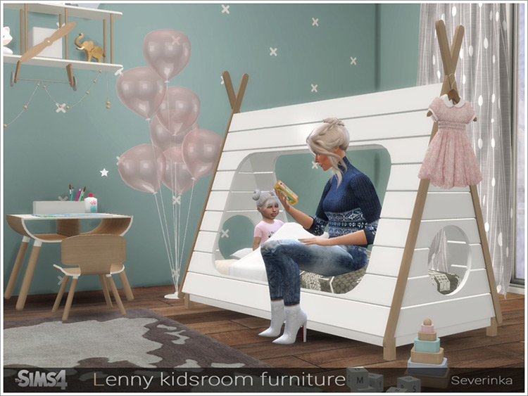 Lenny Kidsroom Furniture Set (Maxis Match) Sims 4 CC