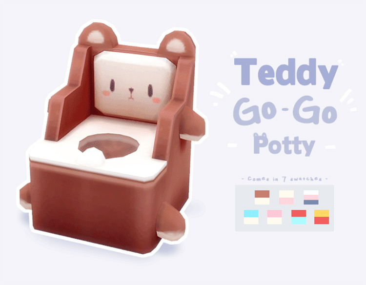 Teddy Go-Go Toddler Potty for The Sims 4