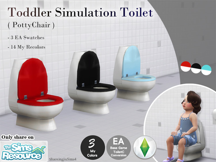 Toddler Simulation Toilet Potty Chair / Sims 4 CC