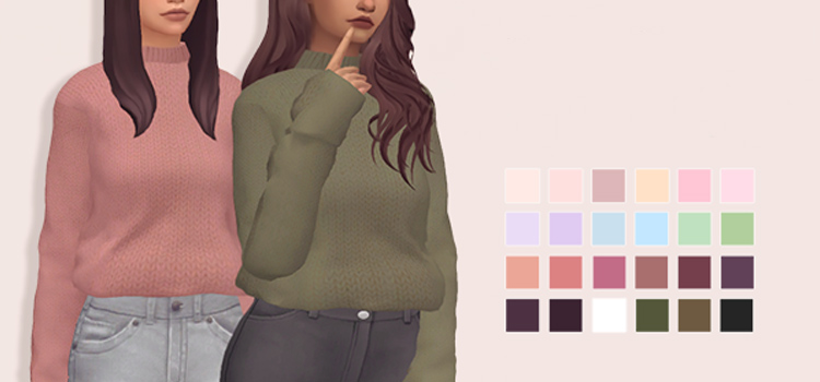 Marigold Long-Sleeve Sweater Recolor CC (TS4)