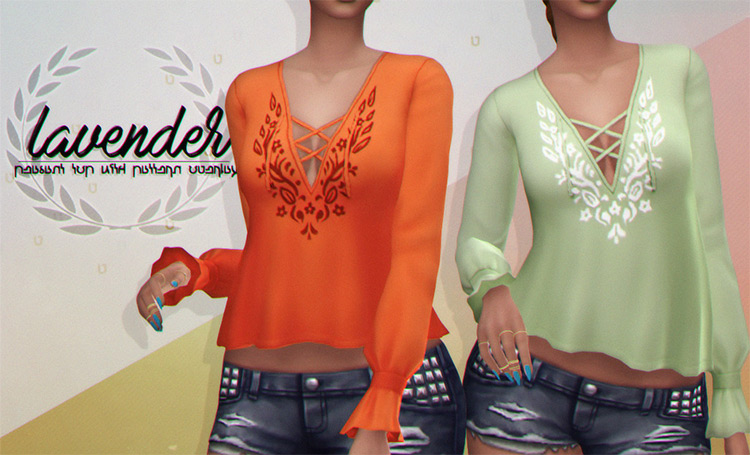 Sims 4 CC  Best Long Sleeve Shirts For Girls   FandomSpot - 71