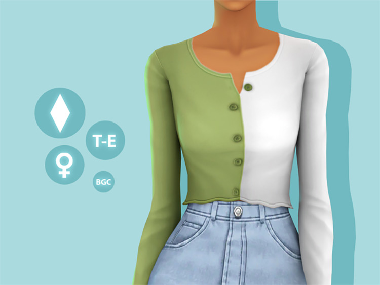 Sims 4 CC  Best Long Sleeve Shirts For Girls   FandomSpot - 22