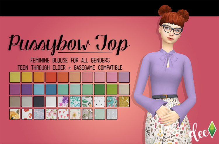 Pussybow Top Sims 4 CC