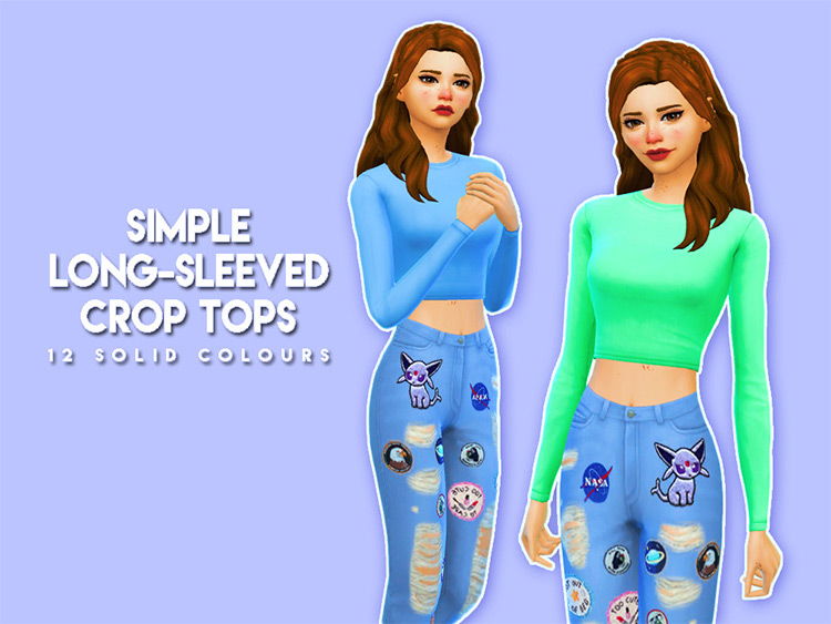 Sims 4 CC  Best Long Sleeve Shirts For Girls   FandomSpot - 70