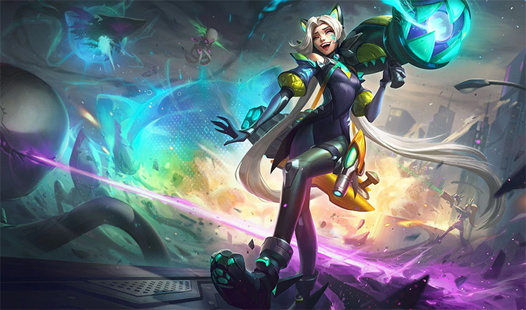 Battle Cat Jinx Skin Splash Image from League of Legends