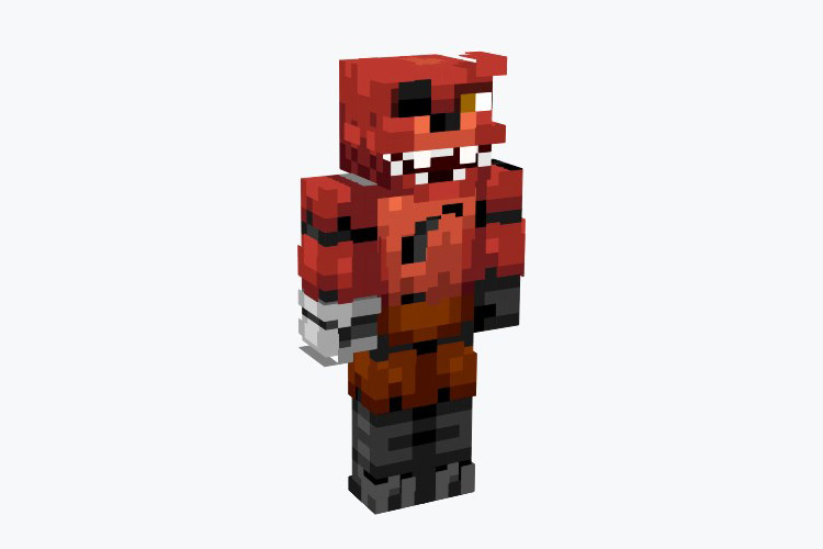 Foxy the Pirate FNAF Minecraft Skin