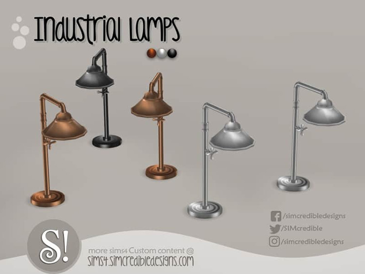 Industrial Lamps Set for The Sims 4