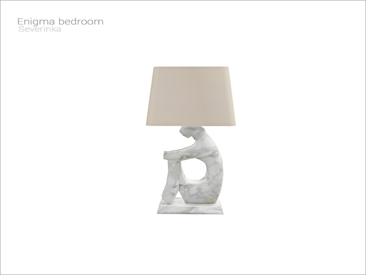 Enigma Modern Art Table Lamp CC for The Sims 4