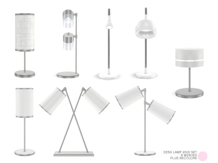 Desk Lamp 2000 Set / Sims 4 CC