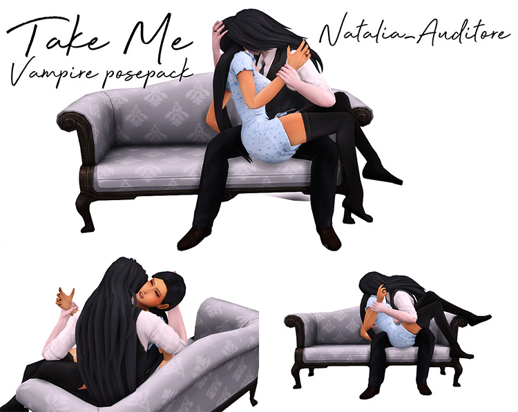 'Take Me' Vampire Posepack by Natalia-Auditore / TS4 CC