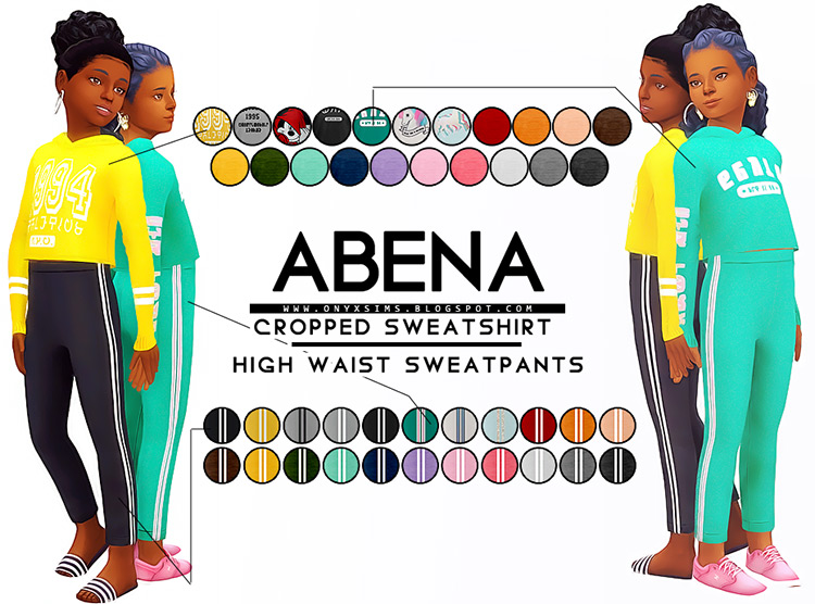 Abena Athletic Outfit CC for The Sims 4