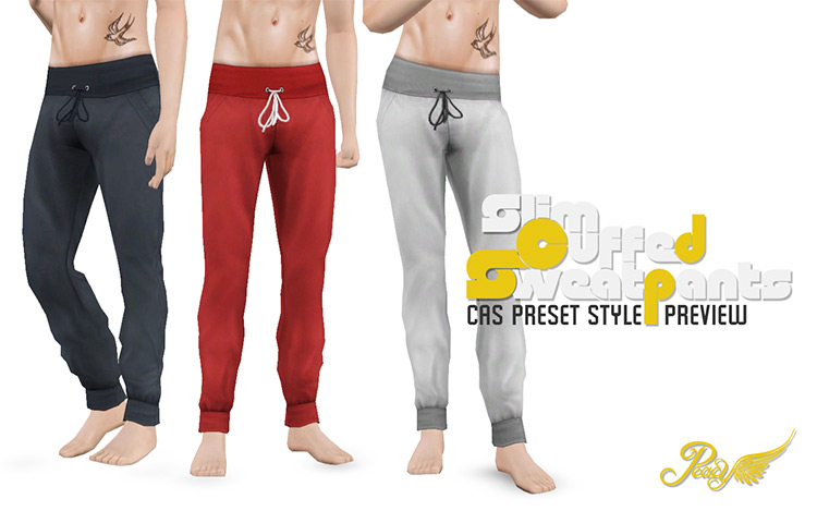 Slim Cuffed Sweatpants / Sims 4 CC