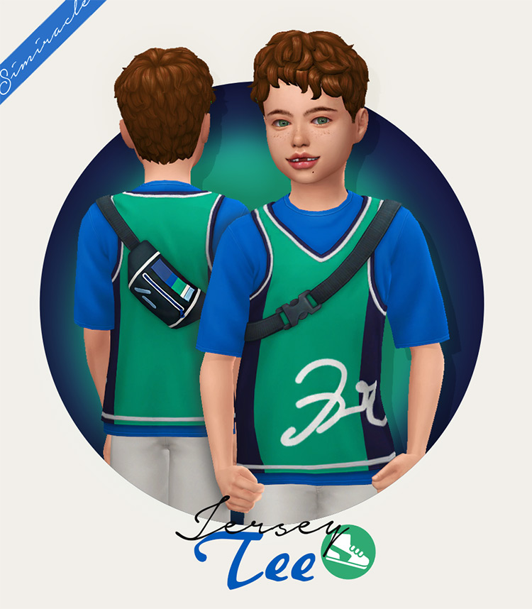 Kid’s Jersey Tee (Athletic) Sims 4 CC