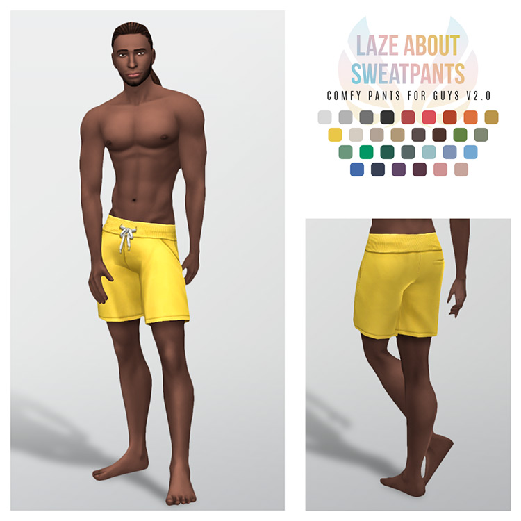 Laze About Sweatshorts for Men / Sims 4 CC