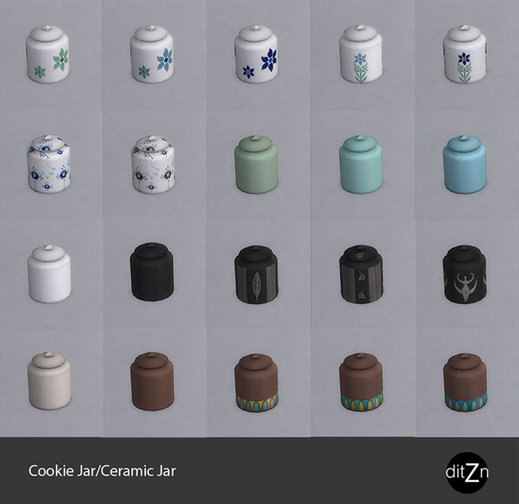 Kitchen Clutter Jars / Sims 4 CC