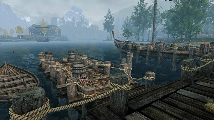 Riften Docks Screenshot / Skyrim