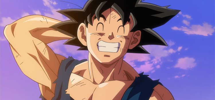 Goku smiling in Dragon Ball Super Anime
