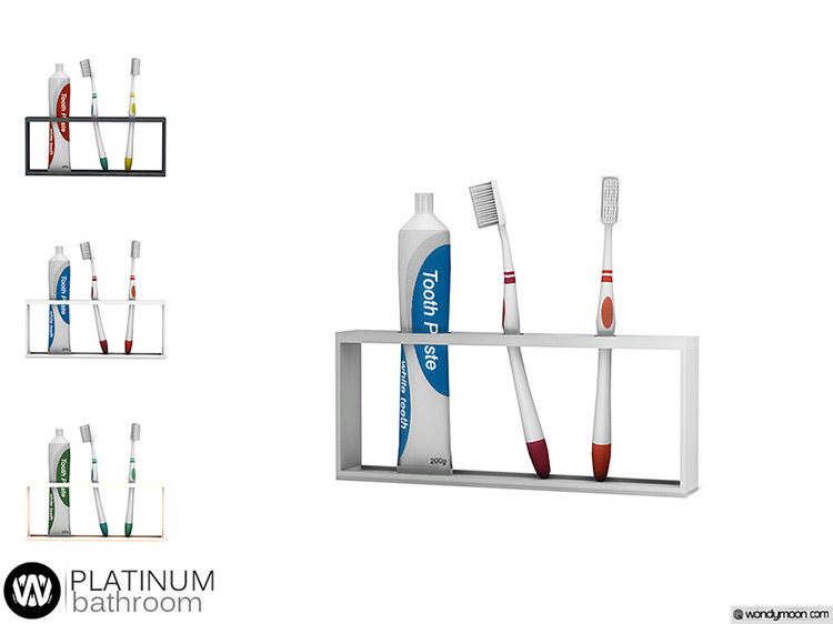 Platinum Toothbrush Holder / Sims 4 CC