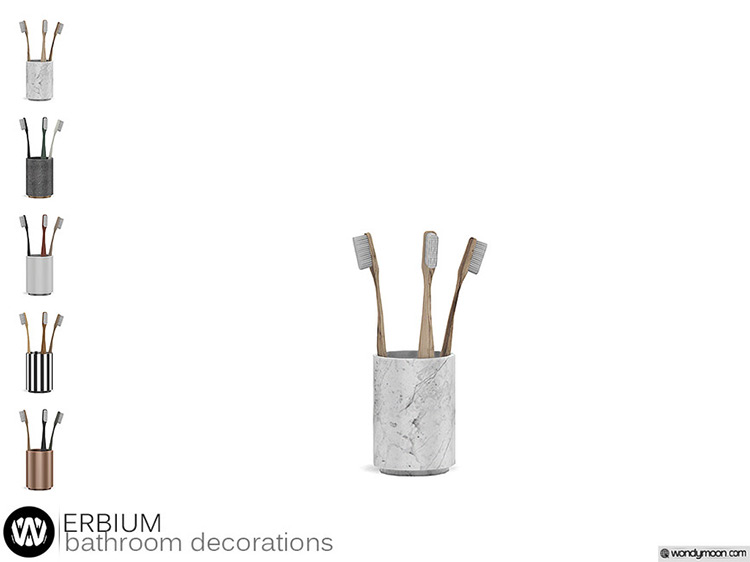 Erbium Toothbrush Holder (Alpha CC) for The Sims 4