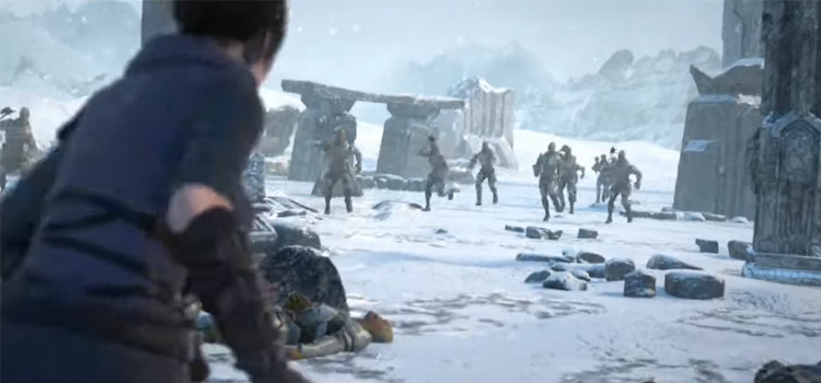 Dragon Age winter battle scene