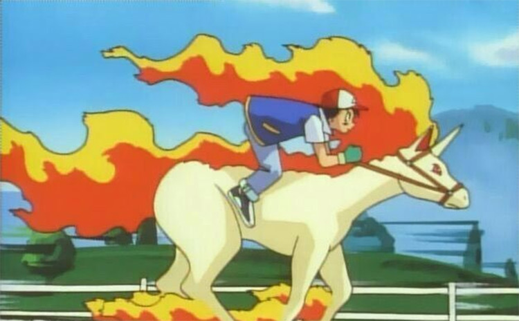 Rapidash from the Pokemon anime