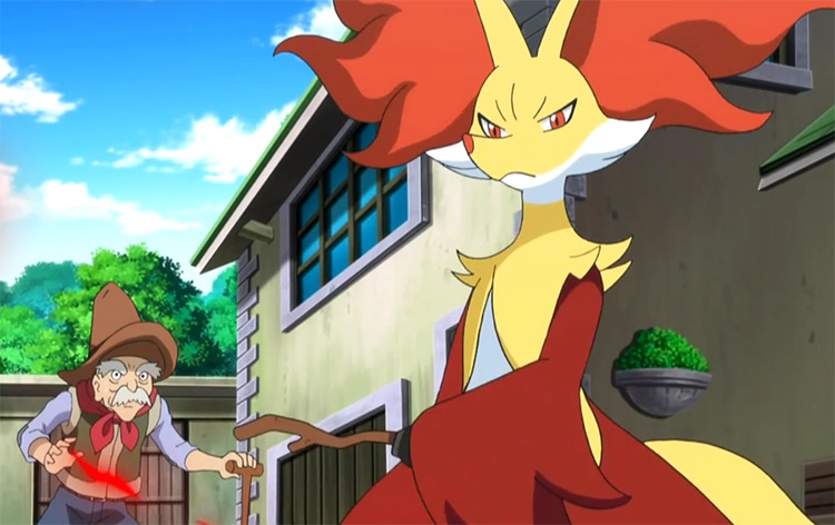 Delphox Pokemon anime screenshot