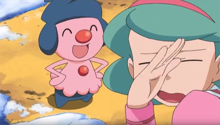 Mime Jr baby Pokemon, anime screenshot