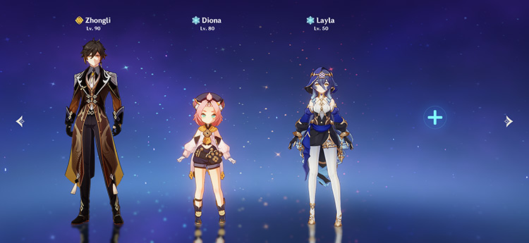Other shielders: Zhongli, Diona, and Layla / Genshin Impact