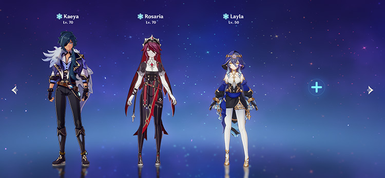 Other Cryo units: Kaeya, Rosaria, and Layla / Genshin Impact