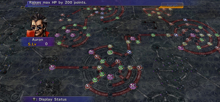 Auron's Sphere Grid Screenshot in FFX HD
