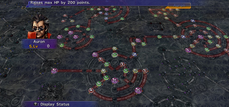 Auron's Sphere Grid Screenshot in FFX HD