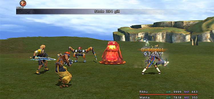 Rikku using Nab Gil in FFX HD