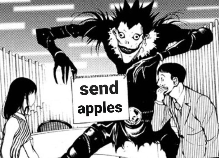 Send apples Death Note Manga meme