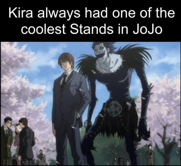 Kira always had one of the coolest Stands in JoJo - Death Note joke meme