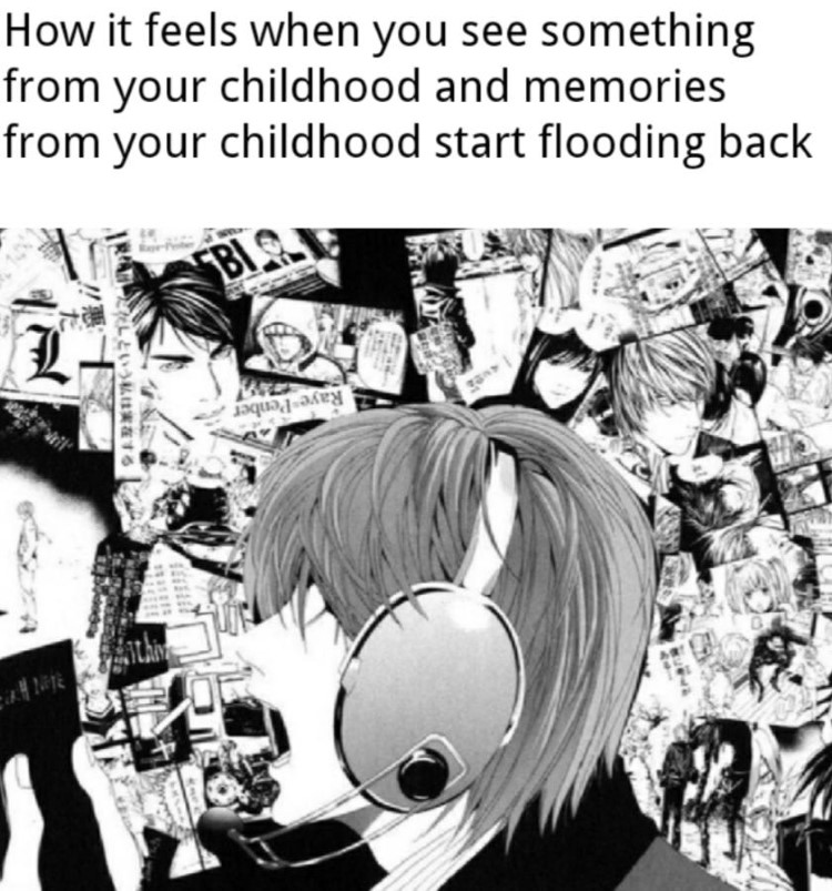 When you see something from childhood starts flooding back - Death Note manga meme