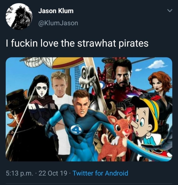 I love the strawhat pirates meme