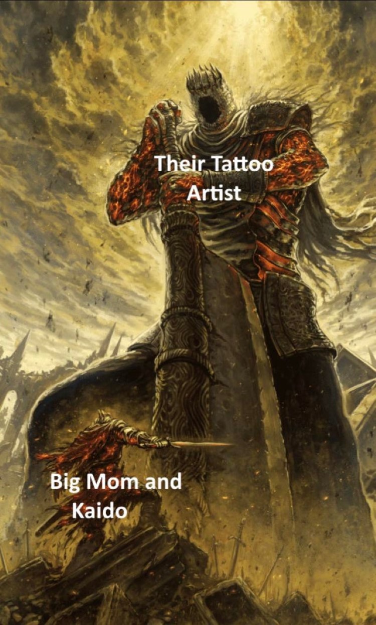 Big Mom & Kaido vs Their Tattoo Artist meme