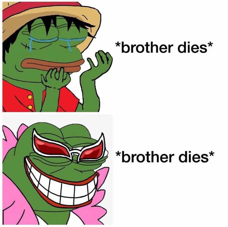 Brother Dies Luffy meme