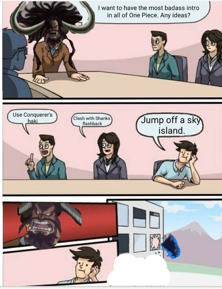 Jump off a sky island meme