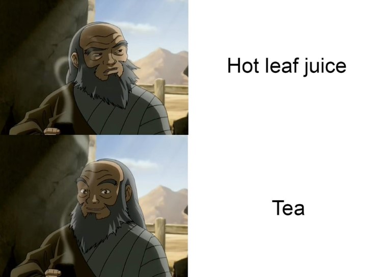 Hot leaf juice vs Tea - Iroh meme ATLA