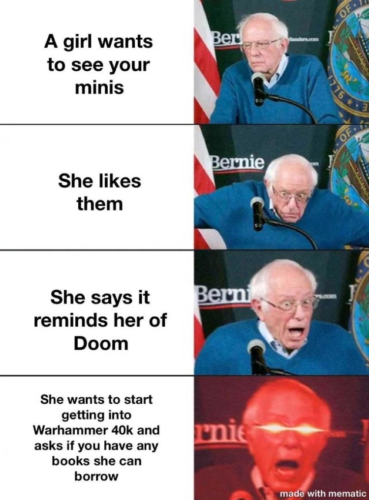 She says reminds her of doom meme