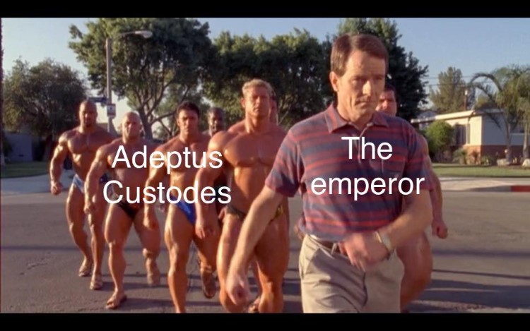 The emperor Adeptus Custodes meme