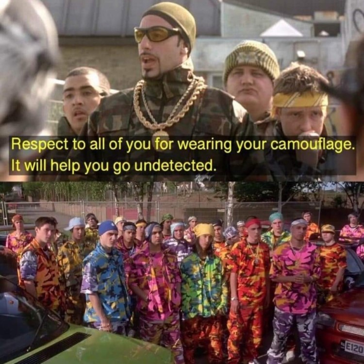 Respect to all of you wearing camoflage